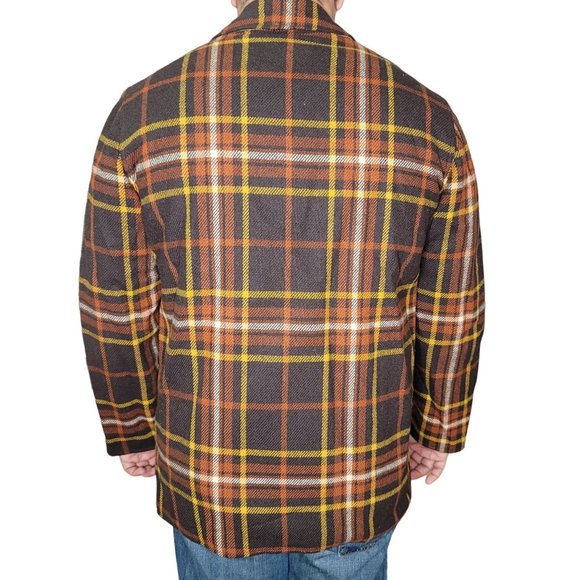 Pendleton vintage reversible wool plaid heavy winter mens jacket size Large/XL - Picture 5 of 16
